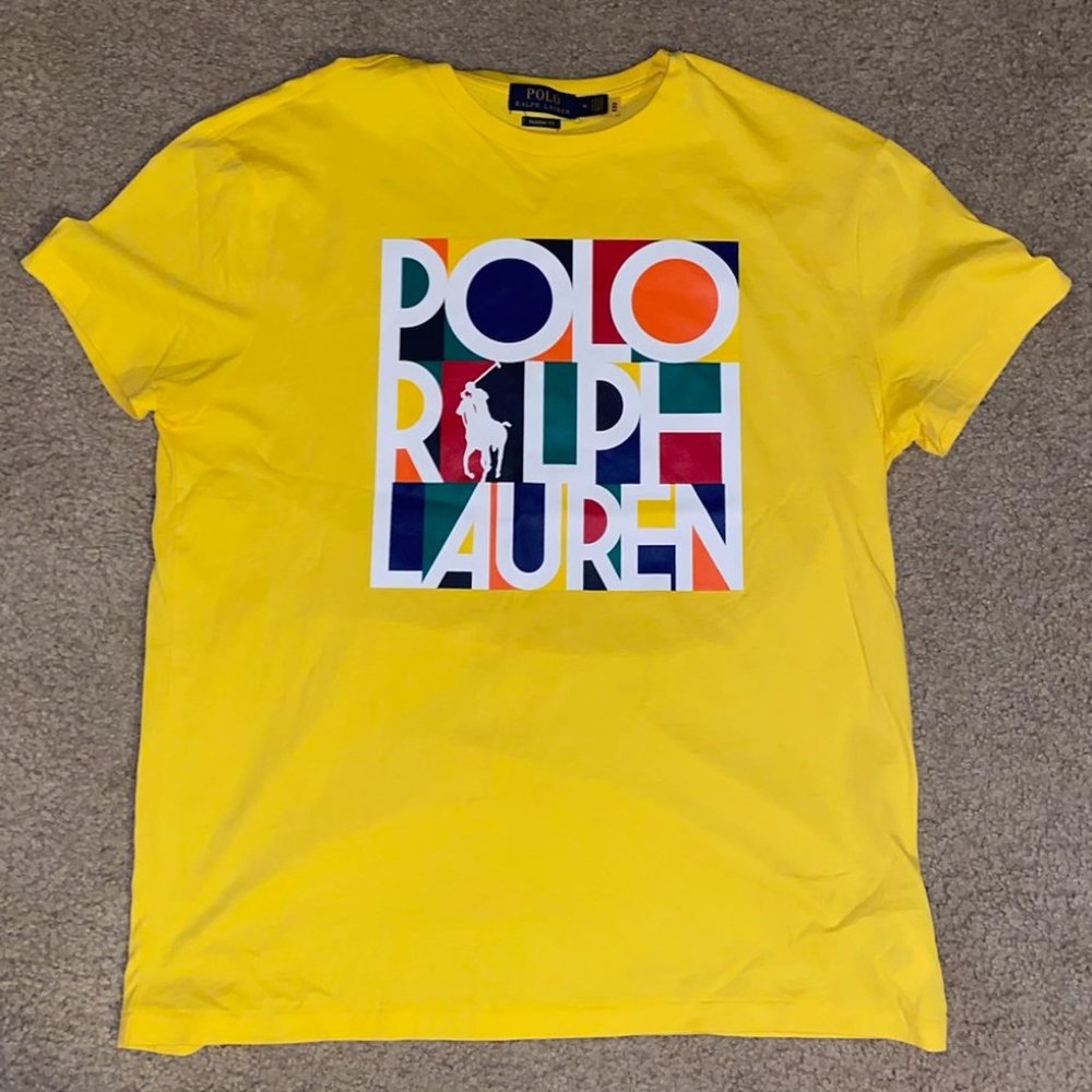 Yellow Polo Ralph Lauren Shirt, Size M